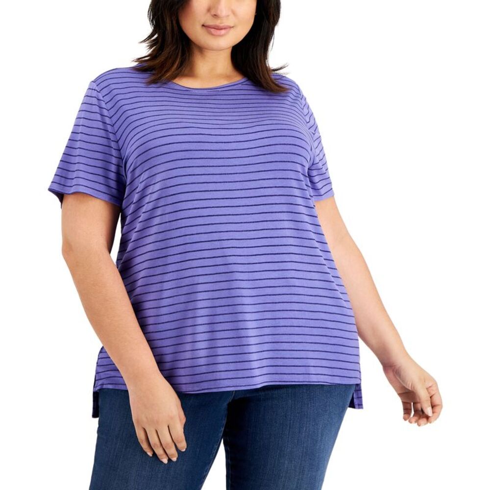 Alfani Plus Size Striped Top